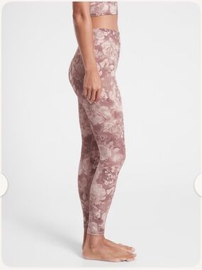Athleta Elation Printed Tight – Floral Mauve Pink Leggings